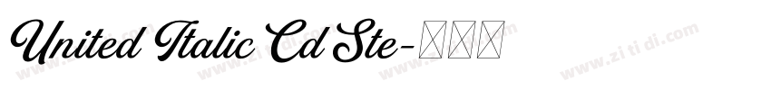 United Italic Cd Ste字体转换 United Italic Cd Ste字体转换